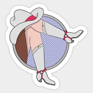 Girls who wear hats and boots Sticker